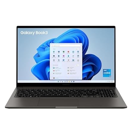 Samsung Galaxy Book3 Core i5 13th Gen 1335U - (16 GB/512 GB SSD/Windows 11 Home) Galaxy Book3 Thin and Light Laptop (15.6 Inch, Graphite, 1.58 Kg, with MS Office)